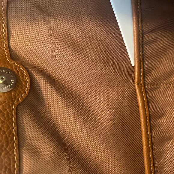 Coach Edie 31 Pebbled Leather Shoulder Bag Saddle Brown Tan Tote - Picture 8 of 11